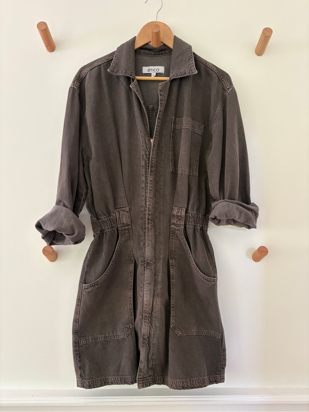 Etica Charcoal Grey Utility Dress